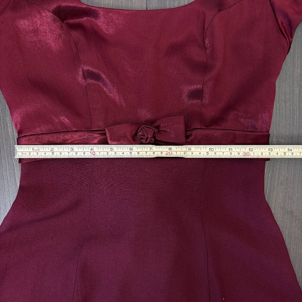 Vintage Burgundy Dress Women’s Size 6 Regency Romantic Castlecore Ren Faire - Picture 14 of 15